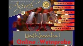 "Wei(h)nachten!" Die Online-Weinprobe der Weingärtnergenossenschaft Aspach