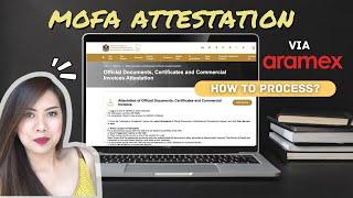 How to Process Attestation of Documents in the MOFA online | via Aramex