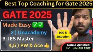 Best Top 5 Coaching for GATE 2025 | Psus & Mtech | 100 % Selection |