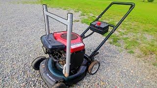 700cc twin PUSH MOWER vs 4 feet tall GRASS **CRAZY**