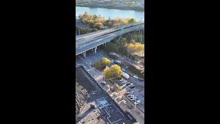 Aerial video shows aftermath of fire that shut down Daniel Carter Beard Bridge