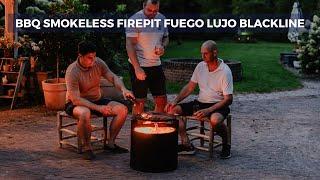 BBQ Smokeless Firepit Fuego Lujo Blackline