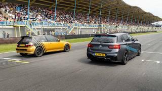 700 HP BMW M140i vs. 1040 HP Honda Civic vs. Audi RS3 vs. Volkswagen Golf 7R vs. Audi RS4 | Dragrace