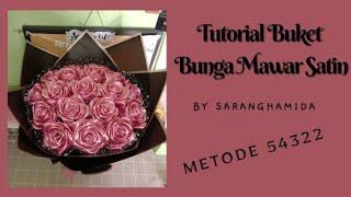 Tutorial Buket Bunga Mawar Satin | DIY Round Bouquet | Mawar Satin