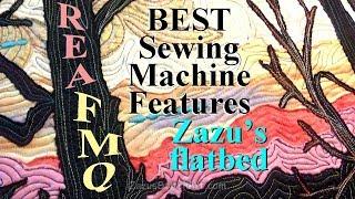 Sewing Machine Features for Creative Sewing | Zazu's Flatbed | Zazu's Stitch Art Tutorials