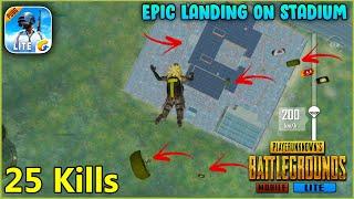 Epic Landing On Stadium | PUBG Mobile Lite Solo Squad Gameplay