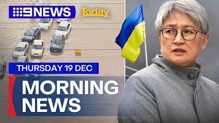 Queensland on flood alert; Penny Wong to visit Ukraine | 9 News Australia