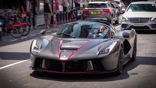 Supercars in London May 2023 - #CSATW510 LaFerrari Aperta, Koenigsegg One1, SVJ, SLR, 993 GT3