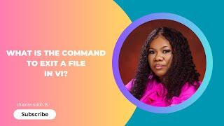 what is the Command  to exit a file in vi?