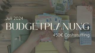Budgetplanung & Cashstuffing Juli 2024 I 450€ Low Budget I Schuldenabbau mit der Umschlagmethode