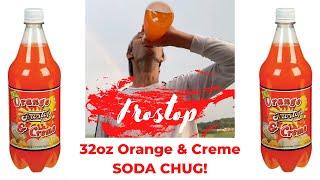 Chugging a 32oz Frostop Orange & Cream Soda from Large Flower Vase