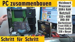 PC zusammenbauen - Schritt für Schritt - eigenen Rechner bauen - Anleitung - [4K]