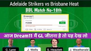 STR vs HEA Dream11 Team | STR vs HEA Dream11 Team Prediction | Adelaide Strikers vs Brisbane Heat