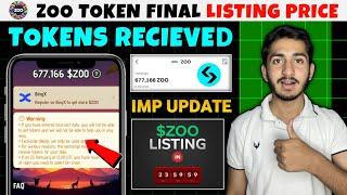 Zoo price prediction | Zoo Airdrop new update today | Zoo Airdrop tokens not received