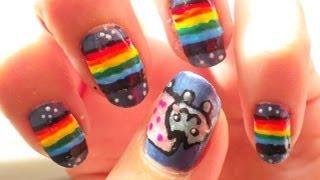 Uñas Nyan cat - Nyan cat nails