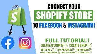 How To Connect Shopify To Facebook & Instagram (META) | Full Tutorial | 2023 |