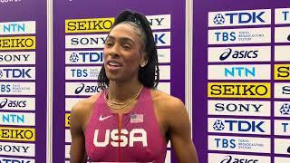 USA Champion Alexis Holmes After 400m Heats at the 2024 World Indoor Championships