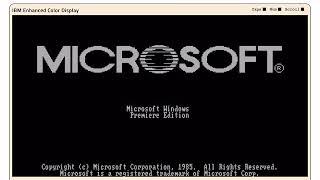 Windows 1.0 Premiere Edition in Black And White