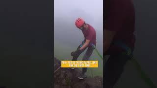 Did she fell from cliff?! My First Rappelling Story