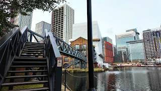 [4K] Blackwall Basin | Providence Wharf | Canary Wharf | London Walking Tour