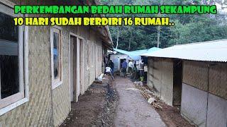 Perkembangan Bedah Rumah Sekampung. Hujan Melanda..Mereka Tetap Semangat Bekerja.