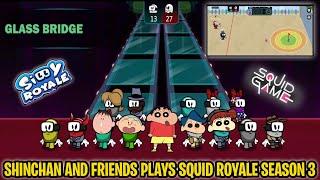 Shinchan and friends plays marbles and glass bridge game in squid royale | devil amongst us | hindi