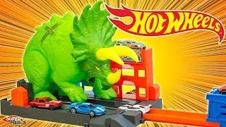 Hot Wheels City Piste l'attaque du Tricératops Voitures Jouet Toys Mattel Smashin Triceratops