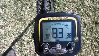 Teknetics G2 metal detector at a local public park