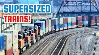 SUPERSIZED TRAINS THAT PACK A LOT OF HORSEPOWER AND WEIGHT!