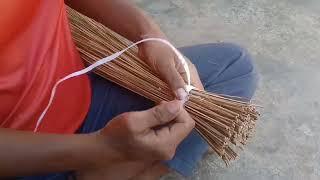 coconut broom making video .