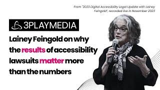 Lainey Feingold on Why the Results of Accessibility Lawsuits Matter More Than the Numbers - 3Play