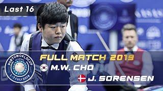 Last 16 - Myung Woo CHO vs Jacob SORENSEN (Porto World Cup 3-Cushion 2019)