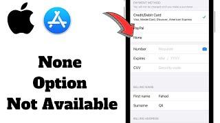 How To Fix None Option Not Available On Apple ID iOS 17