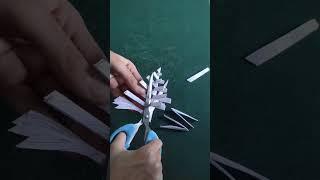 How to cut paper in shape of a spider web || 