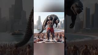 The hero is a cat (part 2) cat vs Godzilla #animal #miyow #supercat #shortsvideo  #shorts  #godzila