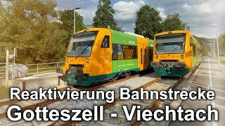 Reaktivierung der Bahnstrecke Gotteszell - Viechtach, vom Probe zum Regelbetrieb | Doku