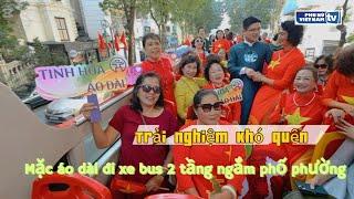 Trải nghiệm khó quên: Mặc áo dài đi xe bus 2 tầng ngắm phố phường