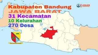 Kabupaten Bandung, Jawa Barat, 31 Kecamatan, 10 Kelurahan, 270 Desa