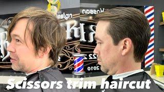 Men’s haircut with scissors (tutorial)#tutorial #learning #barbershop #wales #bestbarber #hairsalon