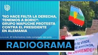 "No hace falta la derecha, tenemos a Boric": grupo mapuche protesta contra el presidente en Alemania