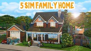 5 Sim Family Home || The Sims 4: Speed Build