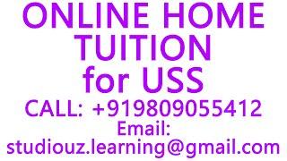 ONLINE HOME TUITION for USS- MATHEMATICS, SCIENCE, PHYSICS, CHEMISTRY, BIOLOGY- CLASSES 8,9,10,11,12