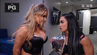 Roxanne Perez & Natalya Backstage: Raw April 8 2024