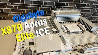 GIGABYTE X870 Aorus Elite WIFI7 Ice Motherboard Review | Unboxing, Build Installation, and Review