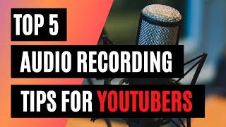 Audio Recording Tips for Youtube #SHORTS