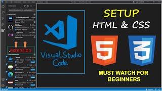 HTML Tutorial | Visual Studio Code 2022 Install | Web Development Setup | Live Server  + Extension