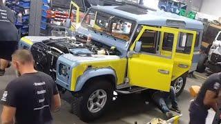 Timelapse: Electric DEFENDER 110 BUILT in 1 MINUTE! | ECD Auto Design