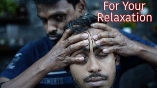 Deep Pressure Head Massage For Your Relaxation | ASMR Strong Wrist Barber Deep Tapping Head Massage