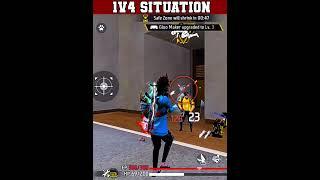 free fire 1V4 situation   Rao sahab  #freefire #shots