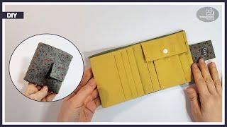 How to sew a fabric bifold wallet / DIY mini wallet tutorial